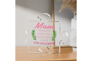 Acrylic Mother's Day Ornaments Mom Heart Shaped Commemorative Gift Acrylic Butterfly Souvenirs Father's Day Gifts