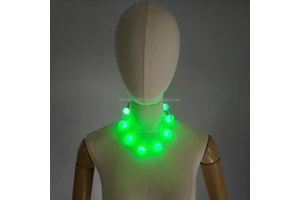 2025 New Products Neon Glowing Choker Glow in the Dark Light up Led Necklace With for Rave Party