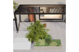 Outdoor Aluminium Canopy Wall Mounted Waterproof Louver Opening Roof Cover Motorized Pergola Gazebo