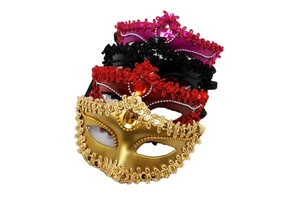 Venice Electroplated Diamond-encrusted Spray Paint Sexy Lace Princess Mask Sexy Lace Princess Mask Halloween Masquerade Mask