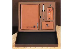 Best Selling Business Diary Journal Notebook and Pen Gift Set with Name Card Holder and Keyholder for Father's Day Gift for Dad