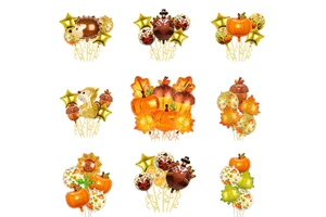 Thanksgiving Foil Balloon Set Pumpkin Pinecone Maple Leaf Turkey for Party Decoration Supplies