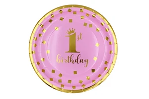 Hot Selling Gold Platter Kids Birthday Party Set Disposable Baby Shower Birthday Party Decoration Supplies