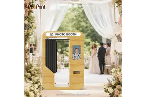 Customized Enclosure Vintage Wooden Instant Print Self Service Party Events Photo Booth