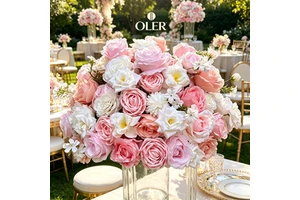 Customized 50cm Rose and Orchid Flower Ball Wedding Centerpieces Handmade High Decorations for Day Easter Christmas New Year