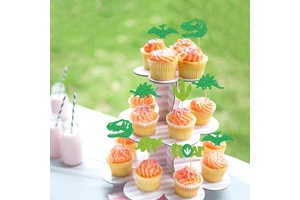 Dinosaur Cupcake Toppers 24PCS Baby Dinosaur Picks Birthday Party Cake Decorations Children's Dino Party Cake Supplies
