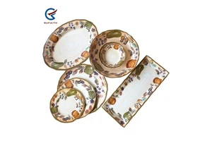 Harvest Festival Dinnerware Sets for Thanksgiving Day Melamine Plates Melamine Dinnerware Sets