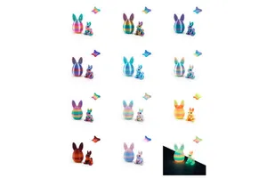 Handmade Fashionable Plastic Easter Eggs with Bunny Inside Easter Surprise Rabbit Eggs Animals Easter Basket Stuffers