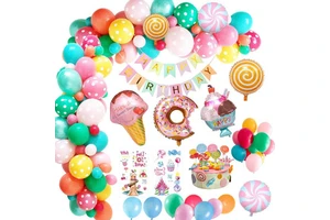 2023 Birthday Balloons Arch Kit Birthday Girls Party Supplies Balloons Princess Kids Birthday Party Decorations