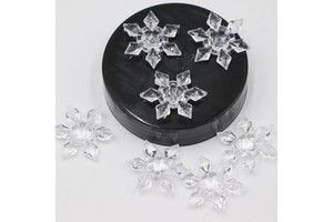 Christmas Ornaments Snowflake Decorations Acrylic Crystal Clear Snowflake Hanging Christmas Table Decorations for Xmas New Year