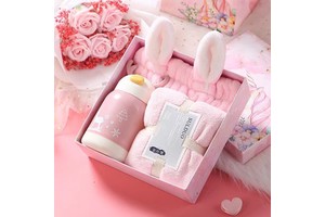 Personalized Mother's Day Gift Set with Cup and Towel for Special Occasions & Back to School Events Great Giveaway Gift