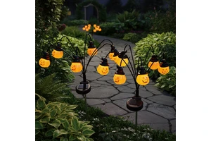 IP65 LED Pumpkin Solar Outdoor Garden Light With Warm White For Halloween & Christmas Garden Decoration