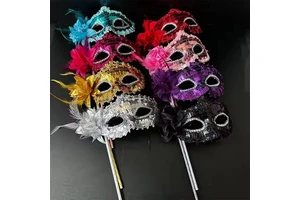 Venetian Mask Halloween Eye Mask Side Flower Rose Lace Sexy Mask Masquerade Party Decoration Dance Carnival Costume Play Props