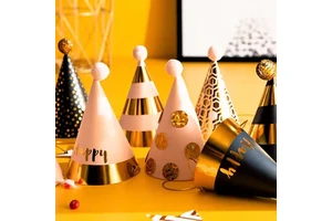 Holiday Party Christmas Hat & Tiara Supplies Customized Paper Designs Custom Color Options