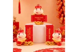 New Year New Arrival Fu Ma Resin Blind Box Trendy Desktop Decoration New Year Gift Colleagues