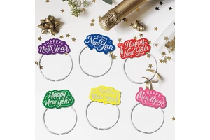 2026 New Year Decoration Headband Happy New Year Photo Props Headband Paper Hat Party Supplies