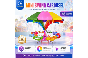 CE Certification Shopping Mall Indoor/Outdoor 8 Seater Merry-Go-Round Swing Chair Commercial Small Carousel Ride For Kids