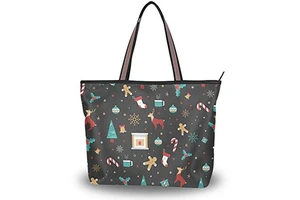 Christmas Tote Gift Bags With Handles Multifunctional Non-Woven Christmas Bags For Gifts Wrapping Shopping Bags