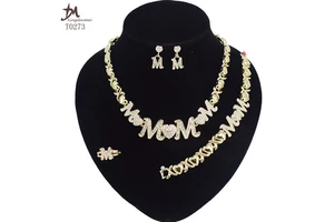 T0273 Mother's Day Gift High Quality 18K Gold-plated MOM Jewelry Set