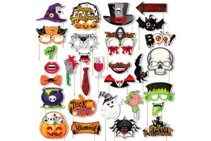 Halloween Photography Props, Party Decoration, Ghost Festival Fun Photography Props, Pumpkin Skeleton Glasses, Costume
