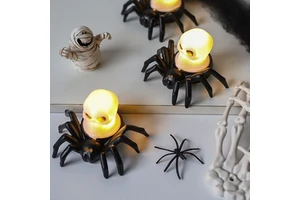 Cross-Border New Product Halloween Pumpkin Lantern Atmosphere Decoration Props LED Digital Candle Light Luminous Factory Price