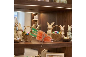 SANWEI Spring Easter Mini Easter Decor Bottle Brush Carrot Basket Filler Ornament Carrot PP Non-Toxic Decorations