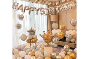 Hot Selling Happy Birthday Party Decoration Balloon Set Latex Foil Balloons for Kids Adults Birthday Party Supplies