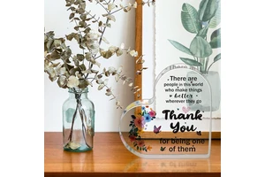 Premium Modern Acrylic Heart Figurine Souvenir Sentimental Gift for Birthday/Wedding/Easter Home Decor