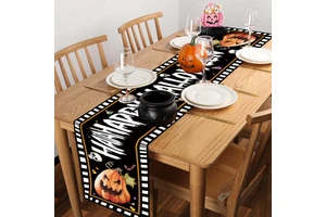 Custom Halloween Polyester Pennant Style Banner Day Dead Mexican Carnival Lightweight Portable Digital Printing Kitchen Dining
