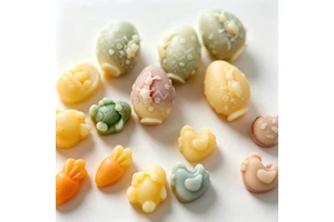 Easter Holiday Wax Bottle Candy Bunny Egg Chick Carrot Shape Liquid Filled Wax Sweets for Kids Easter Egg Hunt Gift