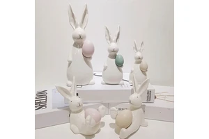 Creative Handmade Ceramic Easter Rabbit Decoration Factory Price Gift Craft Unique Decorative Item