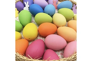 Plastic Bulk Easter Eggs for Gifts and Parties with Toys Inside-Classic Style Letterpress Printing