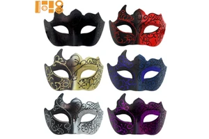 Best Selling Painted Venice Party Masquerade Men's Mask Half-Face Multi Color Carnival Halloween Mask Bar Wholesale