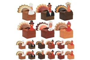 Hot Sale Thanksgiving Party Gift Packing Box Happy Thanksgiving Day Turkey Candy Treat Box