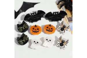 Hot Selling Halloween Fashion Personality Bat Pumpkin Spider Little Grab Clip With Ghost Black Cat Hair Clip Hair Accessories