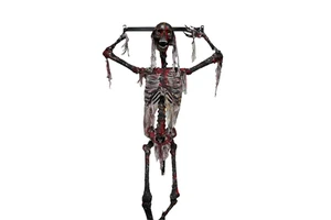 NED N113 Reusable Animated Skull Halloween Ghost Decoration Rechargeable Battery Durable Latex Material Indoor Use CE Certified