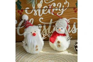 New product Christmas creative pendant Santa Claus figurine decoration Nordic style plush hanging ornament