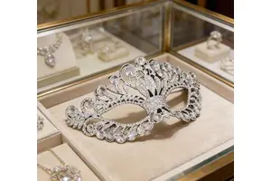Venice Mask Used for Crystal Role Playing Mardi Gras Party Wedding Ball Mask