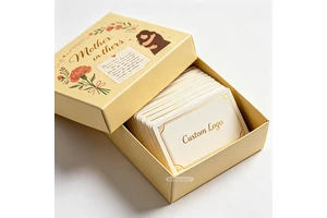 Custom Printed Best Mom Ever Sentimental Gratitude Gift Set for Women Beautiful Unique Mothers Day Gift Card