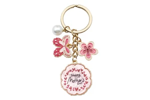 Factory Custom Mothers Day Souvenir Keychain Metal Charm Keyring Personalized Gift for Women