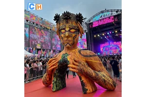Giant Inflatable Model Forest Human Festivals Event Entrance Tunnel Electronic Music Festival Advertising