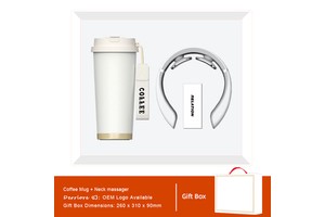 Luxury Multi-Color Corporate Business Gift Set Mug Neck Massager for Valentine's Day Mother's Day Graduation Christmas