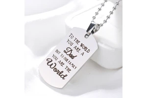 New Arrive 2021, Fadeless 100% Stainless Steel Pendant for Father's Day Necklace As Father's Day Gift