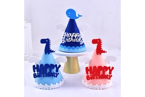 Ychon New Arrival Cartoon Cute Dinosaur Birthday Party Hats Baby Shower Birthday Party Supplies Children Birthday Party Decor