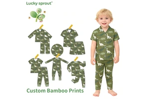 Boys' Bamboo Fabric Pajamas with October Festival Print, Discounted One-piece Pajamas, Newborn Clothing