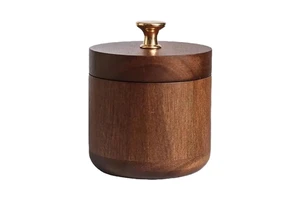 New Year Logo Scandinavian Wood Ashtray Holder Log Lid Black Walnut Color Customizable Engraving Luxury Gift Fashionable High