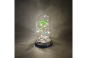 Valentine's Day Gift LED Warm White Light Acrylic Rose Ornaments for Mother's Day