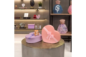 3-Piece Valentine's Gift Box Set in Stock Bow-Adorned Heart Boxes for Birthdays & Hand Gifts