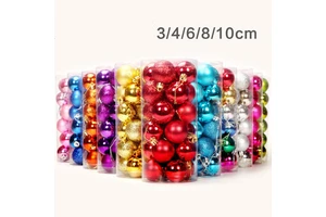 New Product Christmas Decor Multi - Coloured Christmas Ball 3-10cm Sets with Pvc Box for Christmas