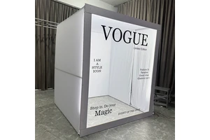Free Shipped In 48H Photo Box Vogue Wireless Automatic Magazine Photo Booth Box Wedding Indoor Tent Photobooth Box